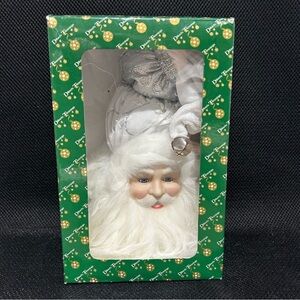 Dillards Trimming Santa Vintage Silver 10.5” X 4.” New In Box